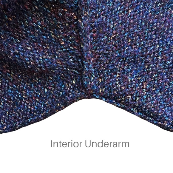 MADEWELL | NWOT METALLIC SHIMMER CREWNECK PULLOVER SWEATER PURPLE | LARGE - Picture 11 of 11